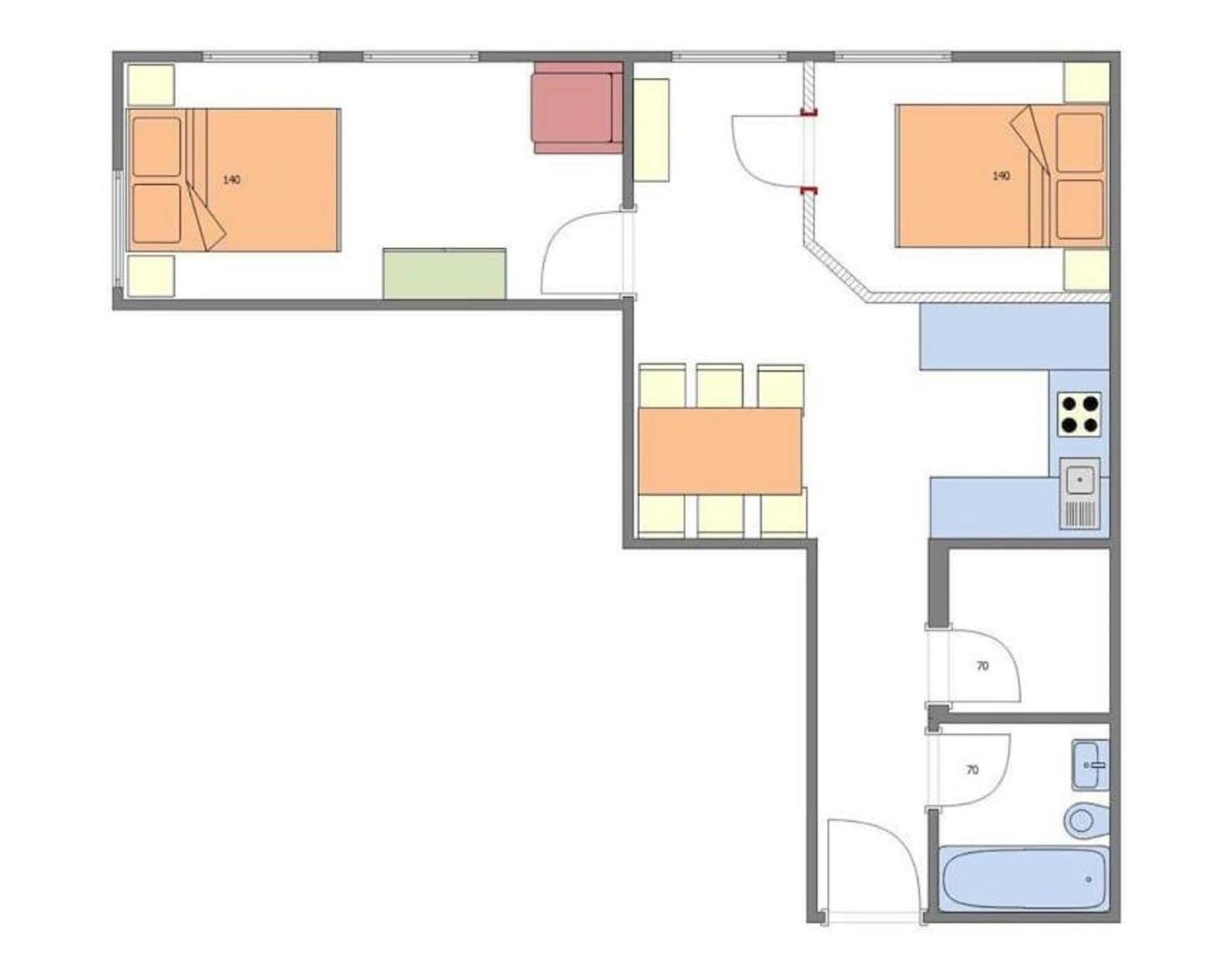 Wooden Design 2bdr Near Eden Garden Apartment Prague